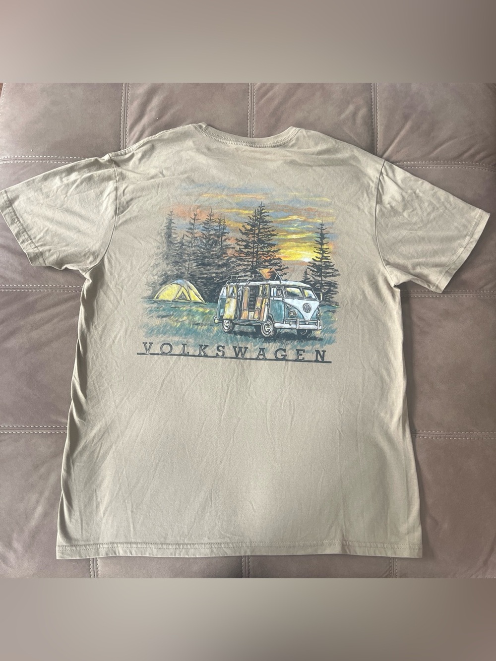 Volkswagen Beige Short Sleeve Graphic Tee